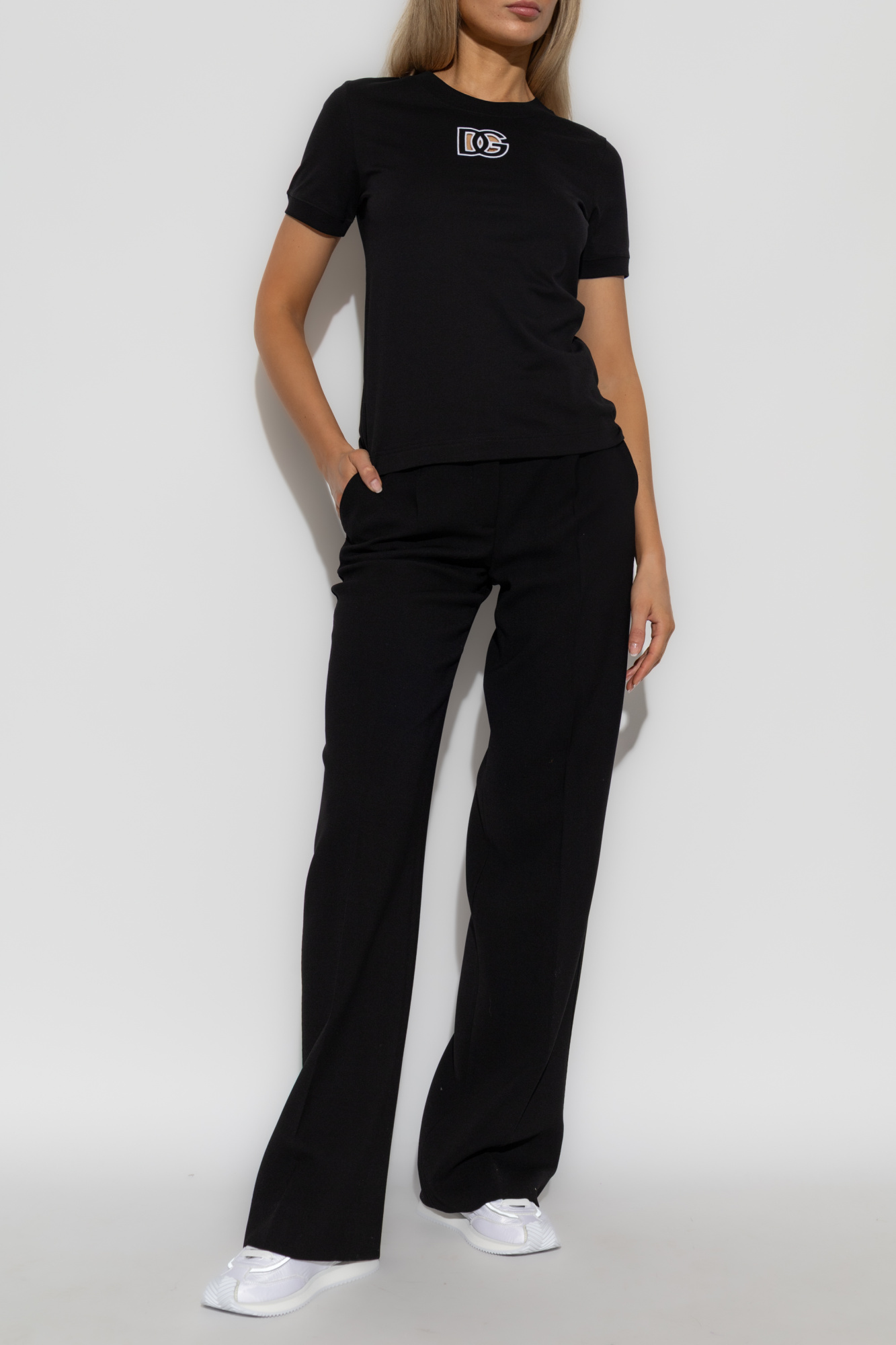 Dolce & Gabbana T-shirt with embroidered logo | Women's